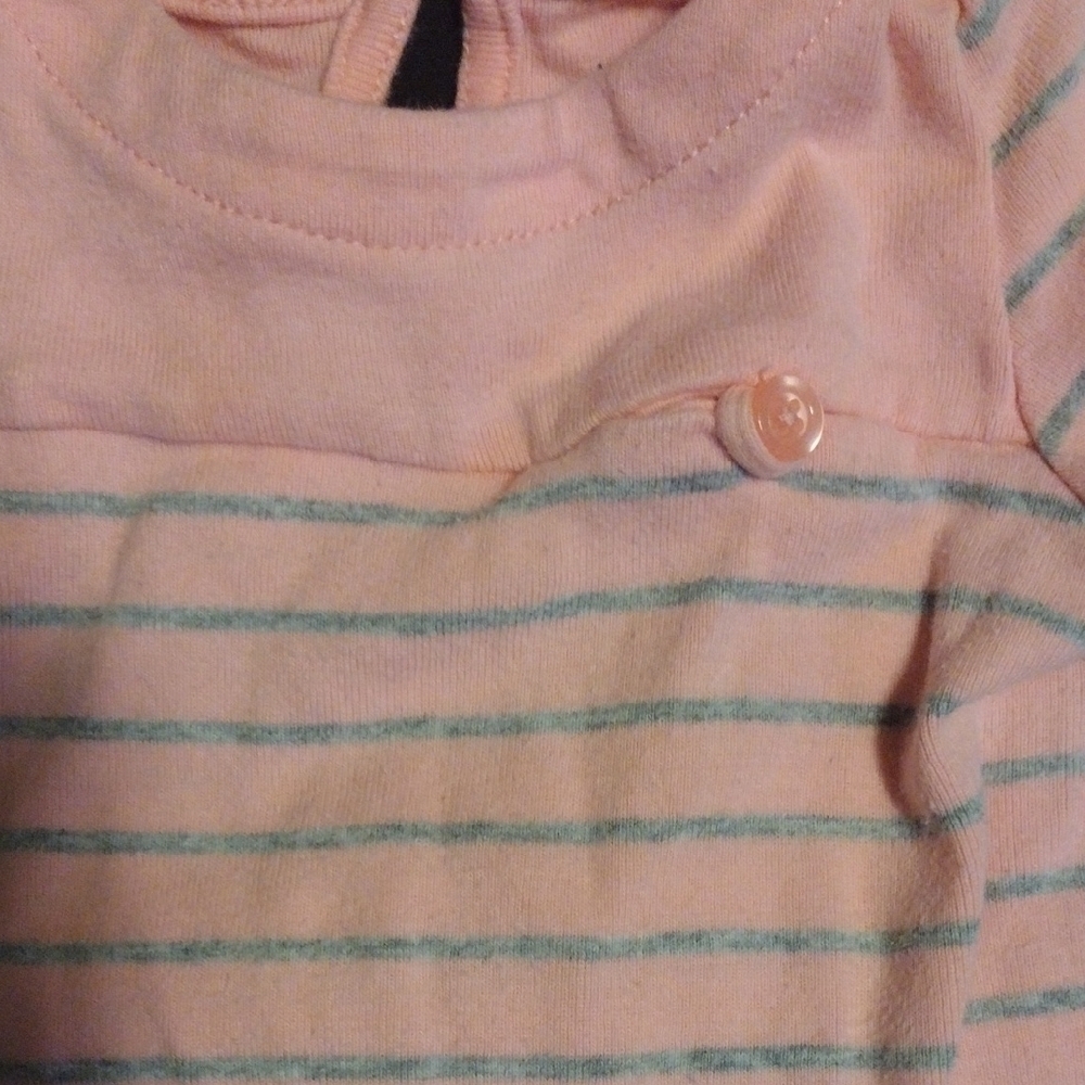 GAP Pink and White Striped Bodysuit Long Sleeve​​ - Picture 2 of 4